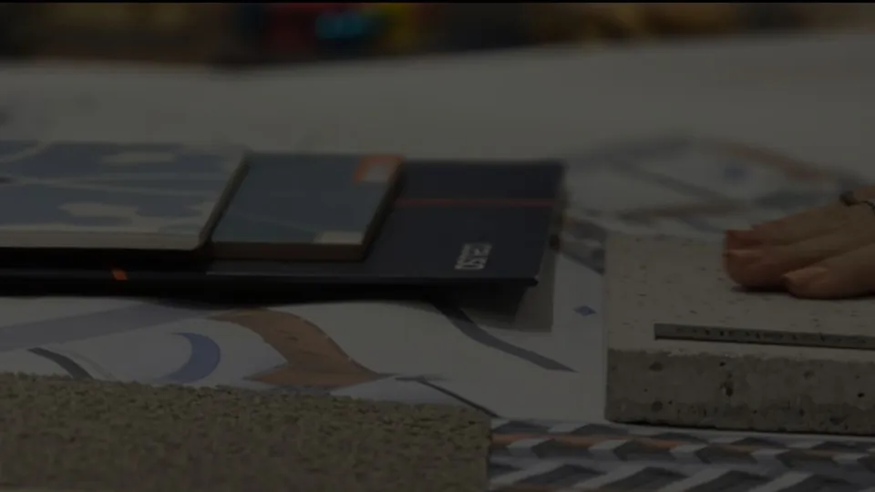 Estudo de materiais e cores para um projeto de arquitetura